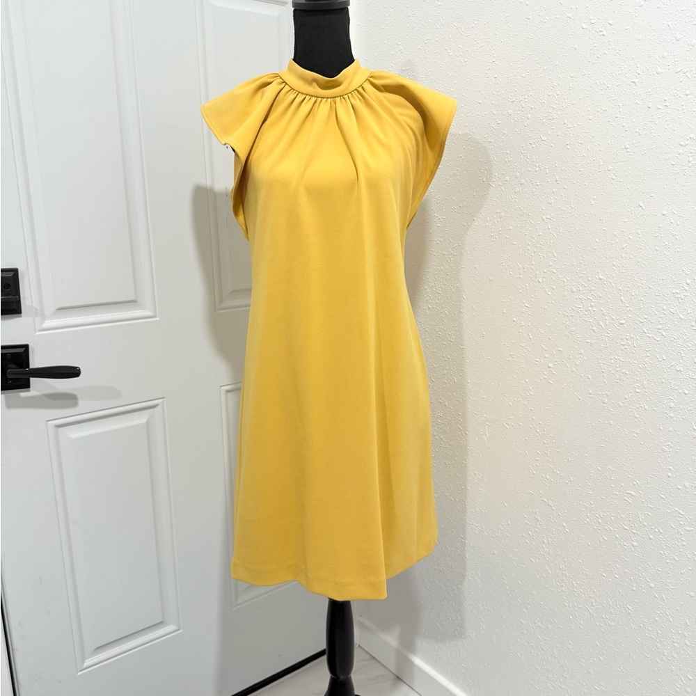 Calvin Klein Yellow Cap-Sleeve Mini Dress